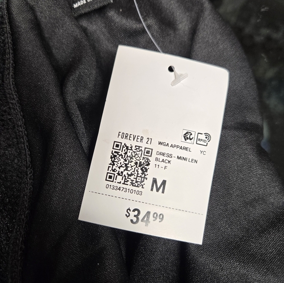 Forever 21 Black Strapless Lace Mini Medium - Picture 3 of 6